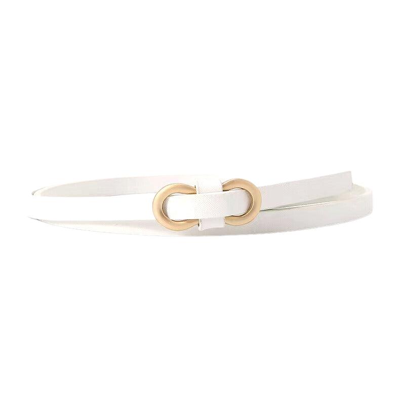 Belt slim in simili vegan, buckle chic for women, model Caseie - Zictor