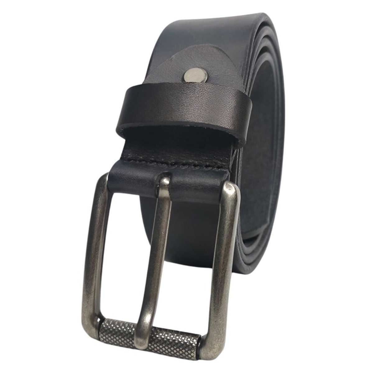 Belt soft in leather pleine fleure, buckle to rouleau, for men, model Sifa - Zictor