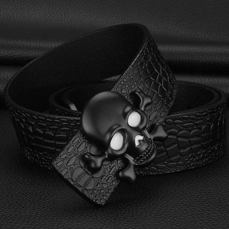 Belt Tête of Mort for Women ou Men, model Ainsleie - Zictor