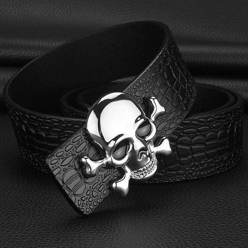 Belt Tête of Mort for Women ou Men, model Ainsleie - Zictor