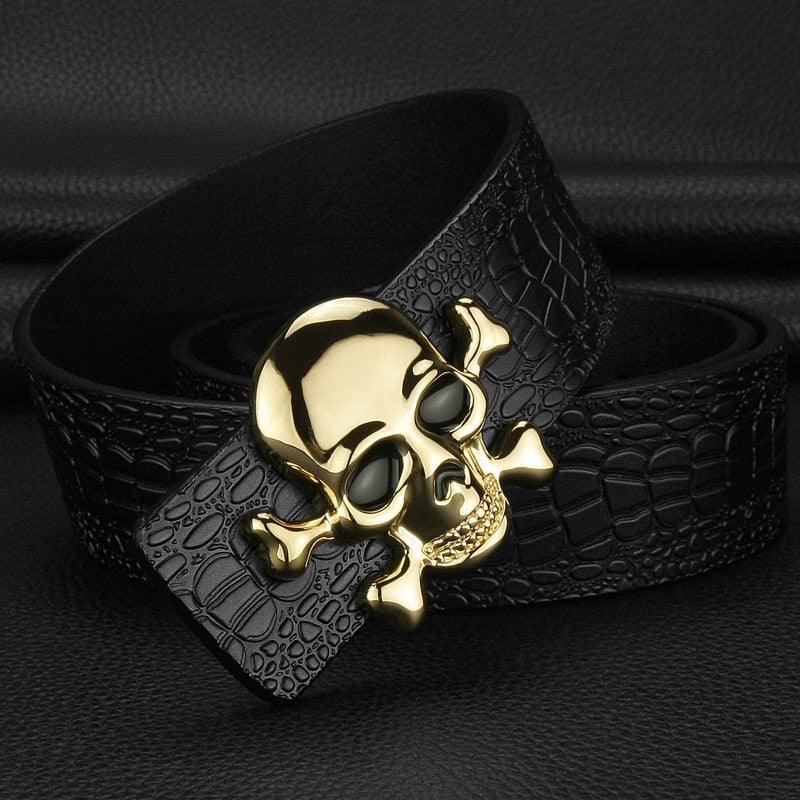Belt Tête of Mort for Women ou Men, model Ainsleie - Zictor