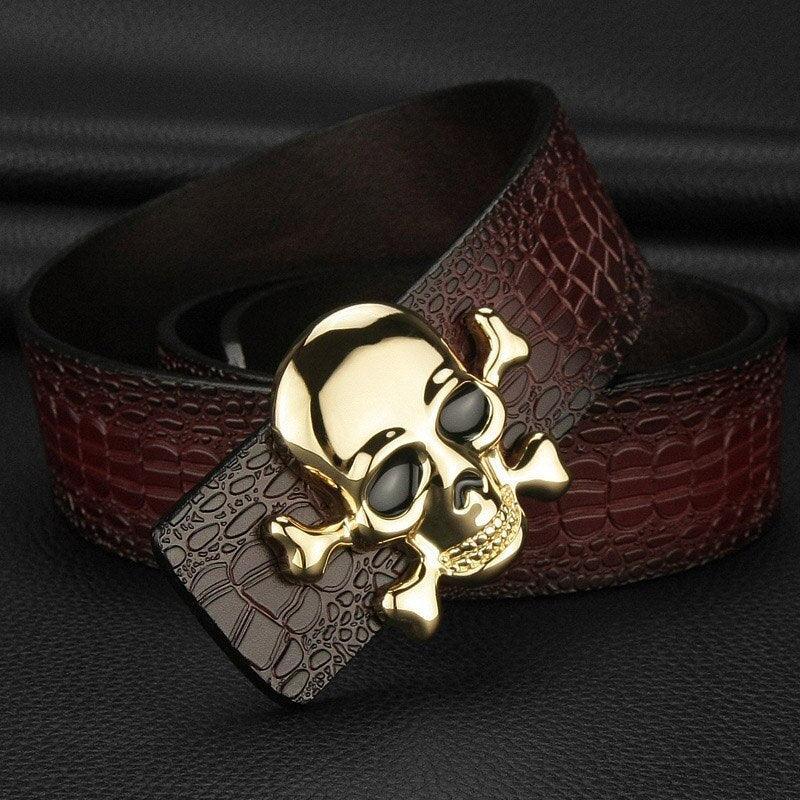 Belt Tête of Mort for Women ou Men, model Ainsleie - Zictor
