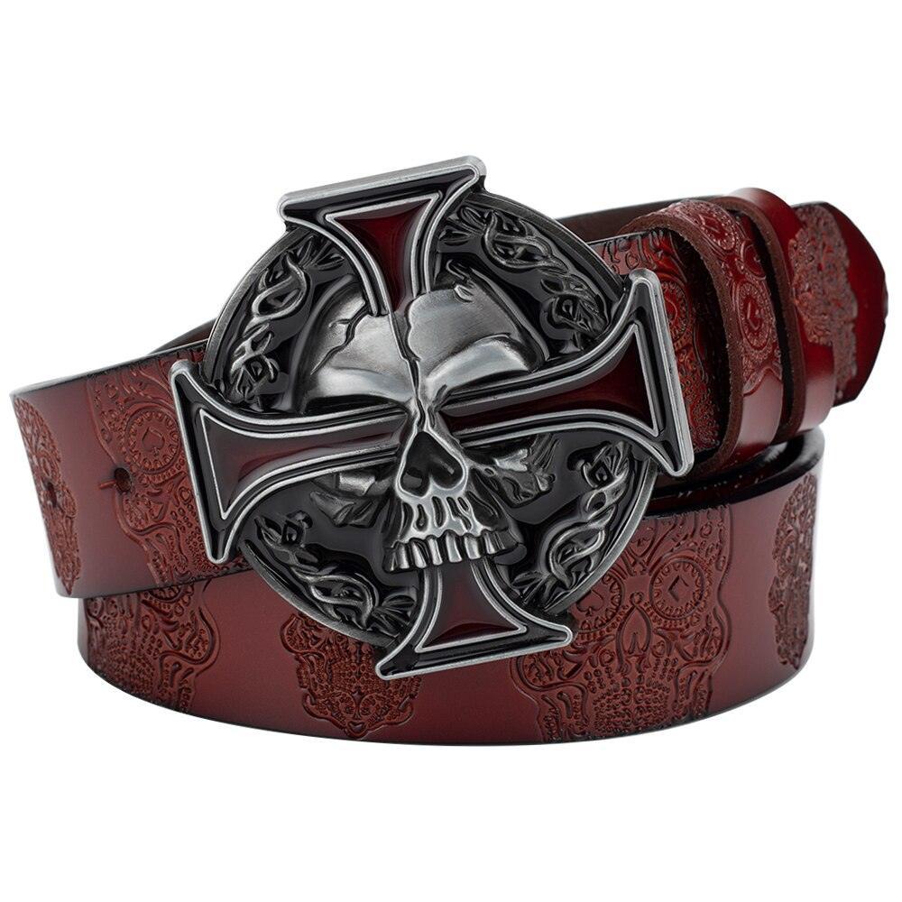 Belt Tête of Mort for Women ou Men, model Rene - Zictor