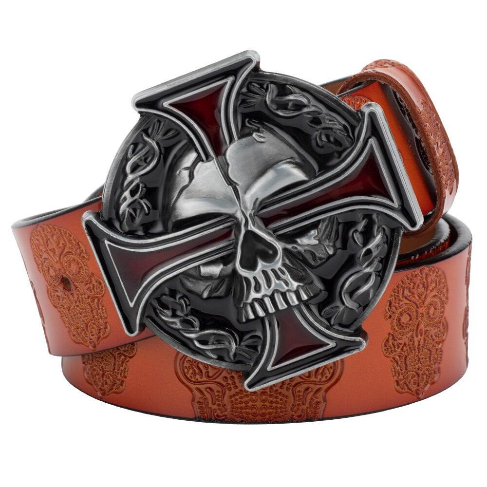 Belt Tête of Mort for Women ou Men, model Rene - Zictor