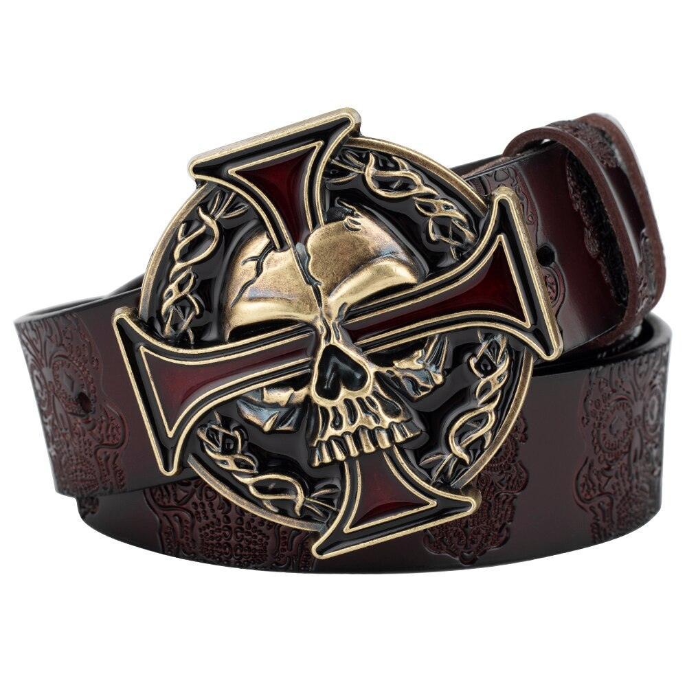 Belt Tête of Mort for Women ou Men, model Rene - Zictor