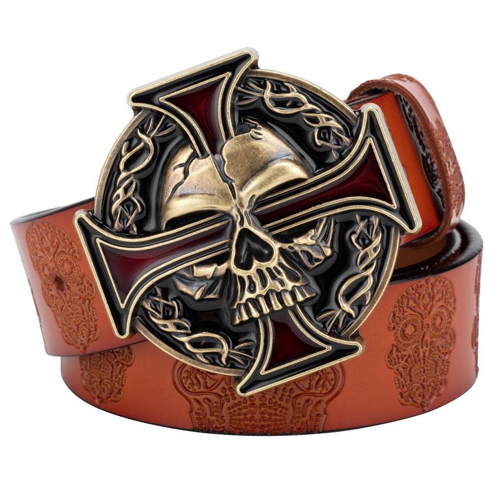 Belt Tête of Mort for Women ou Men, model Rene - Zictor