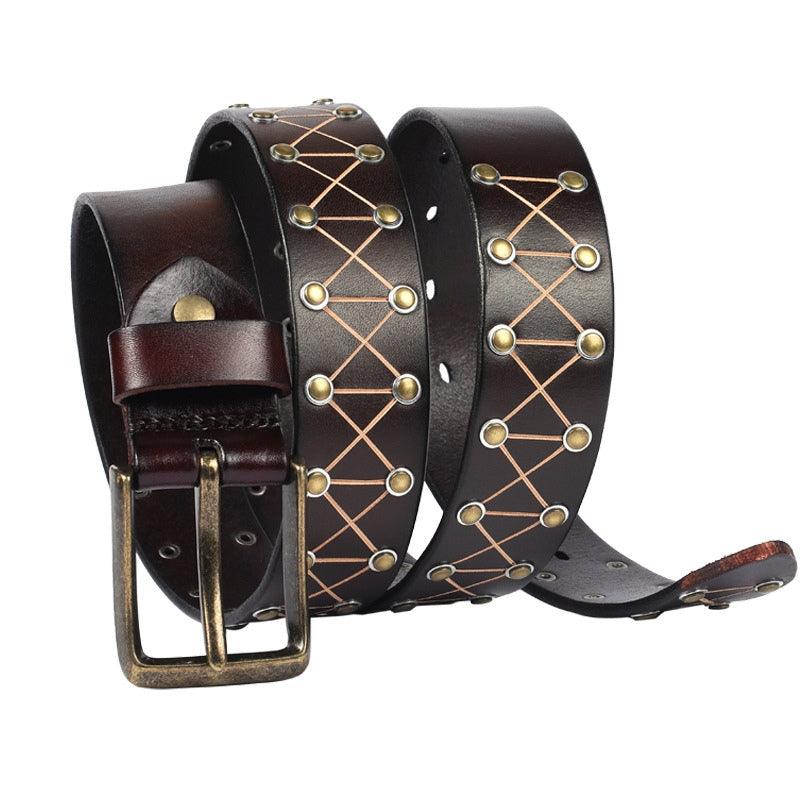 Belt TO Rivets For Men Model Madison by Zictor