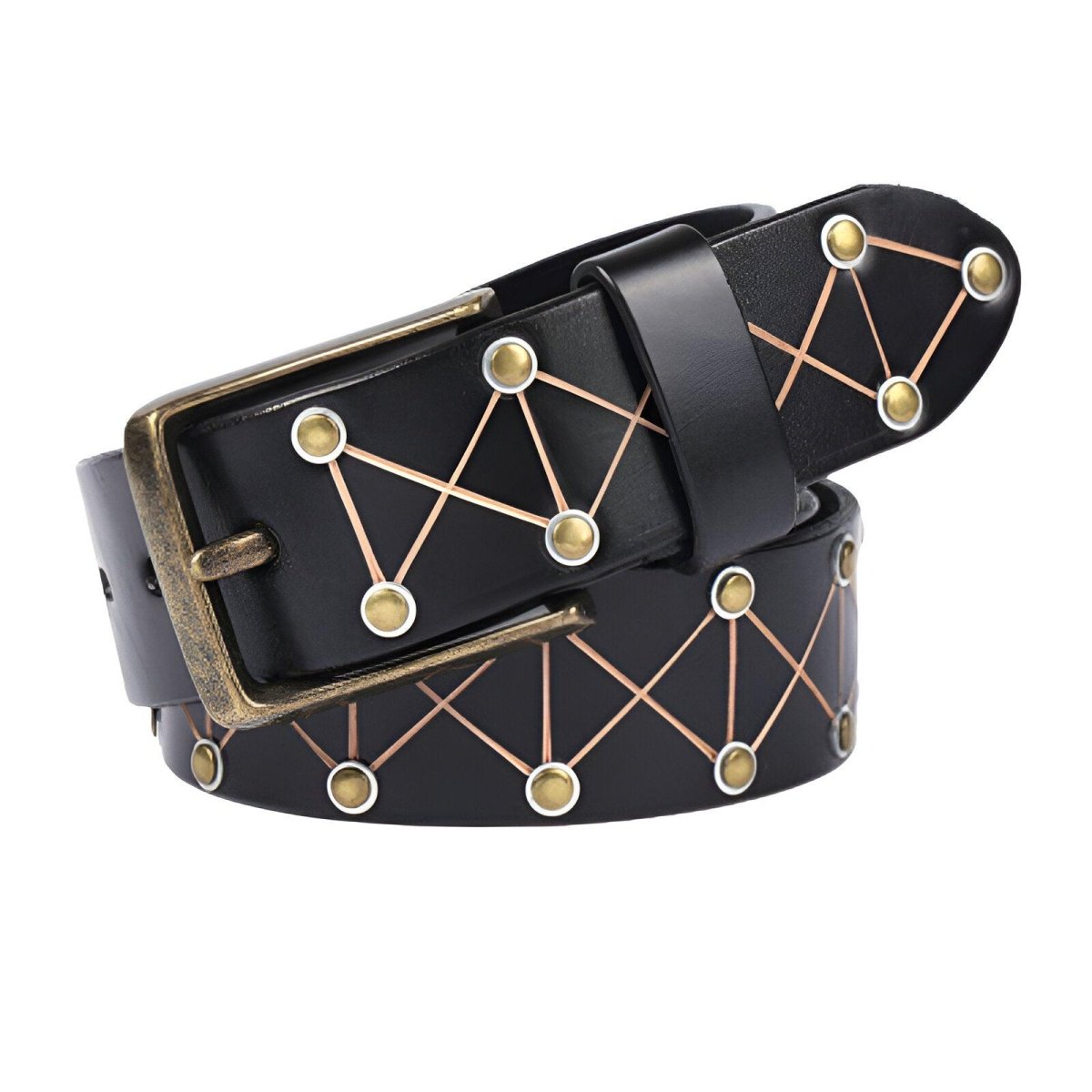 Belt TO Rivets For Men Model Madison by Zictor