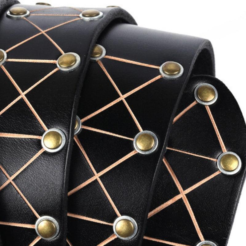 Belt TO Rivets For Men Model Madison by Zictor