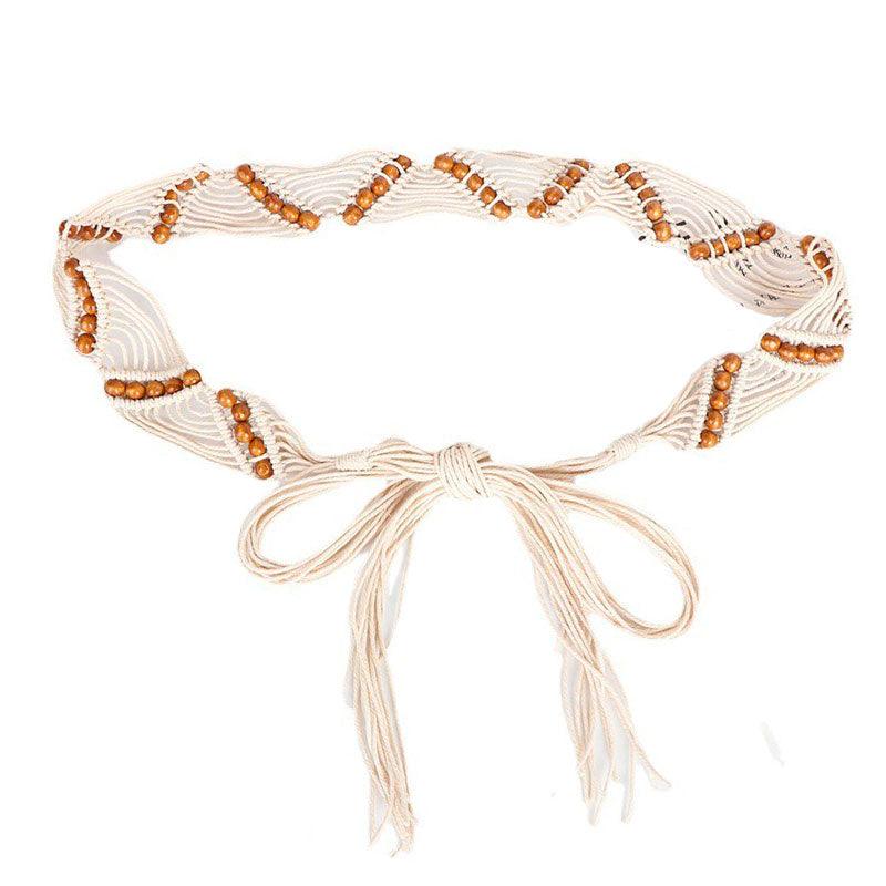 Belt TO Nouer In Corde Of Coton Cire With Perles Model Lyric by Zictor