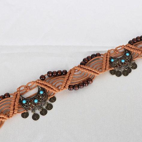 Belt TO Nouer In Corde Of Coton Cire With Perles Model Greyson by Zictor