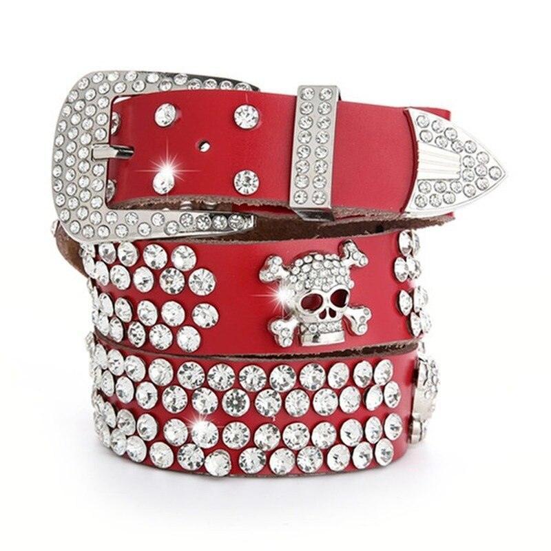 Belt to Strass in Leather for women, model RowMaayan - Zictor
