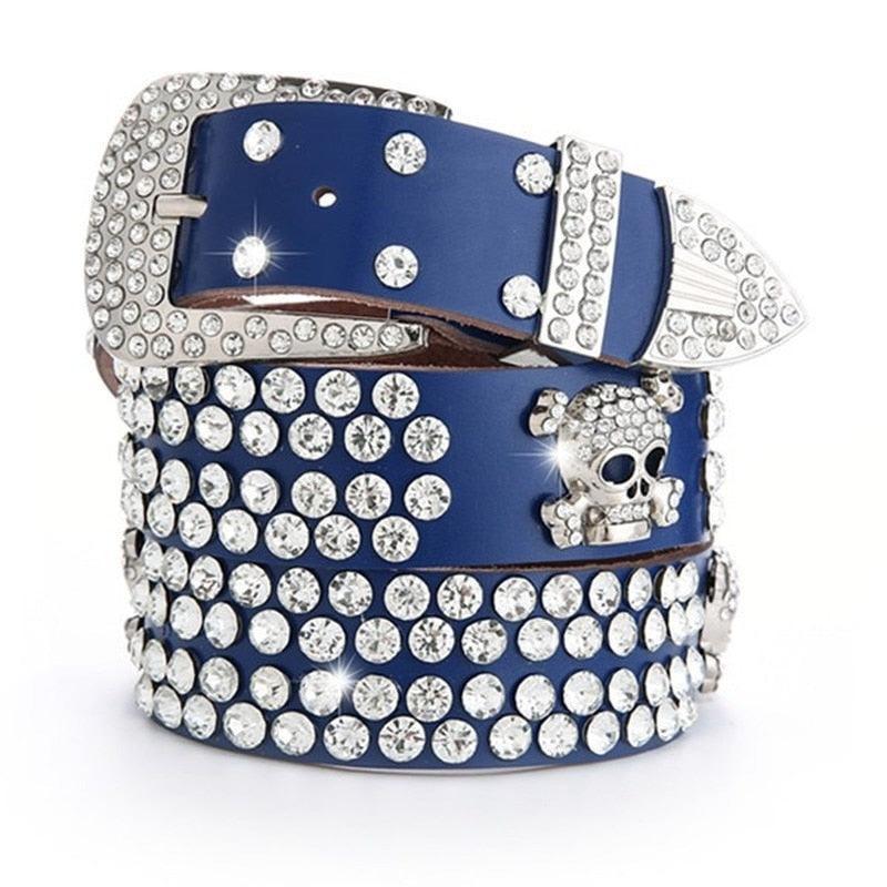 Belt to Strass in Leather for women, model RowMaayan - Zictor