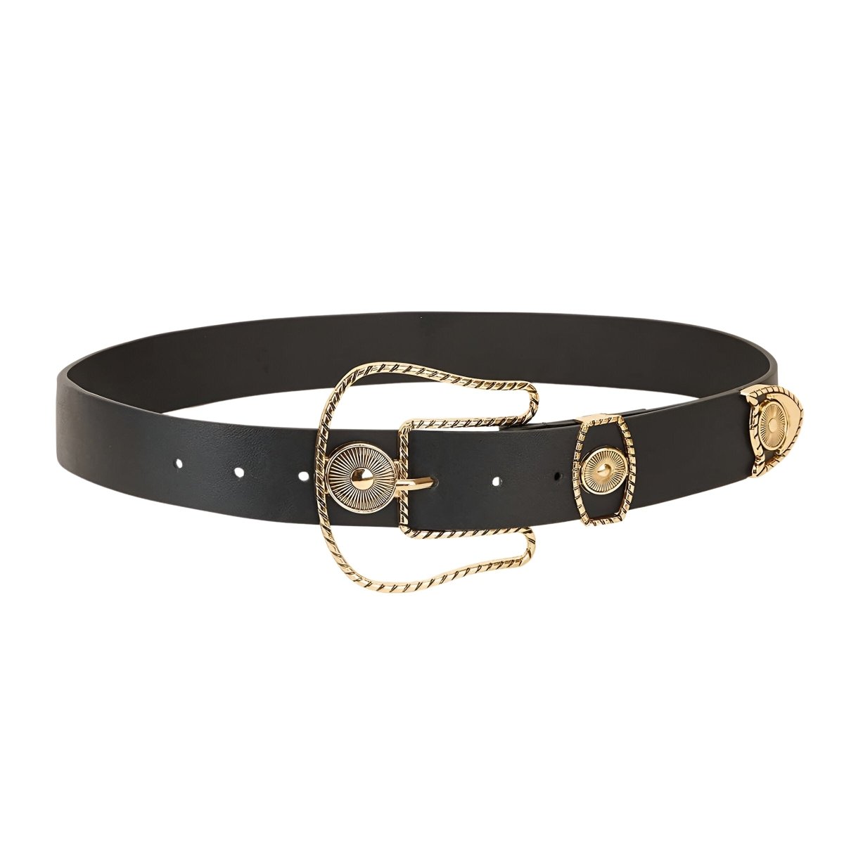 Belt TO Wide Buckle Western Golden Model Jess by Zictor