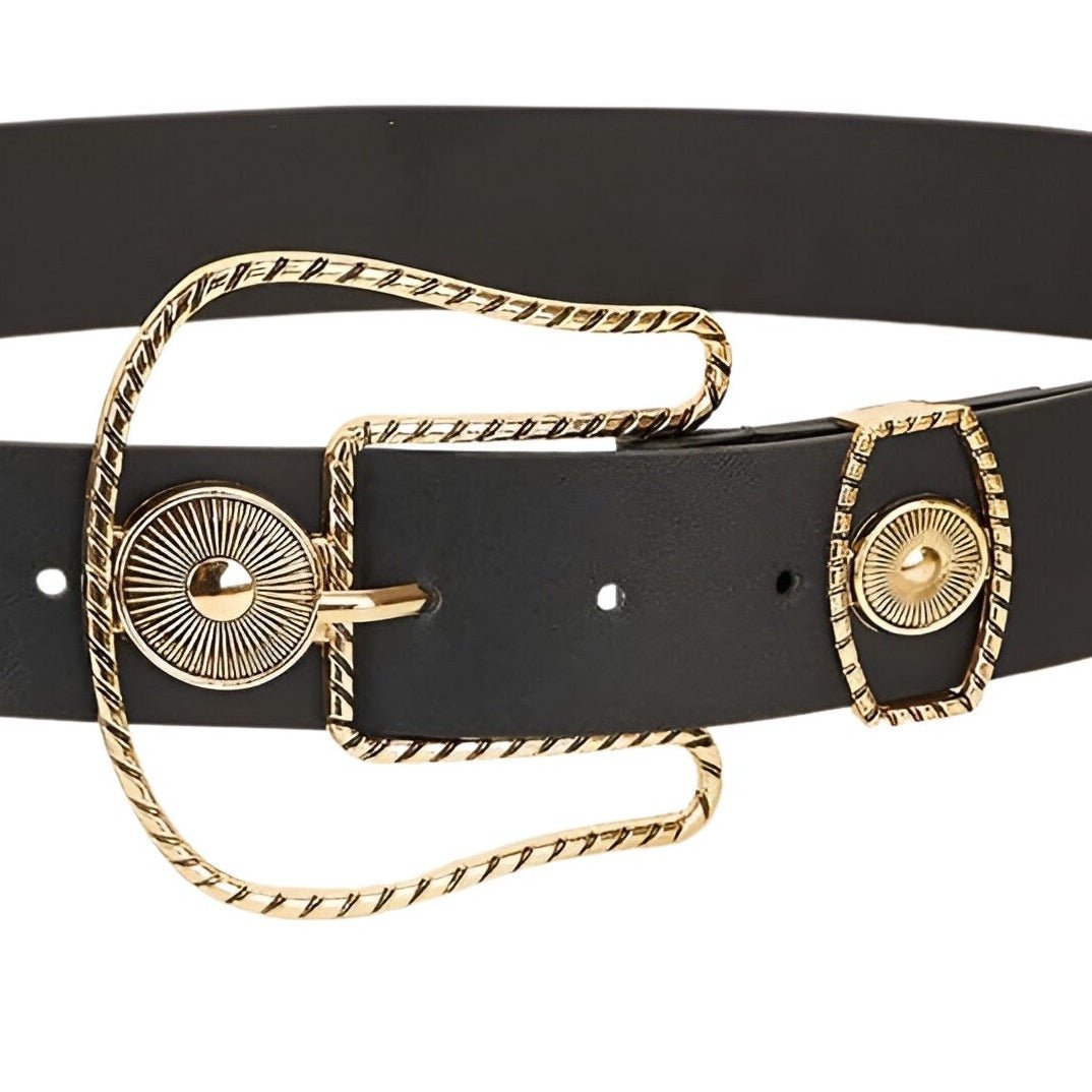 Belt TO Wide Buckle Western Golden Model Jess by Zictor