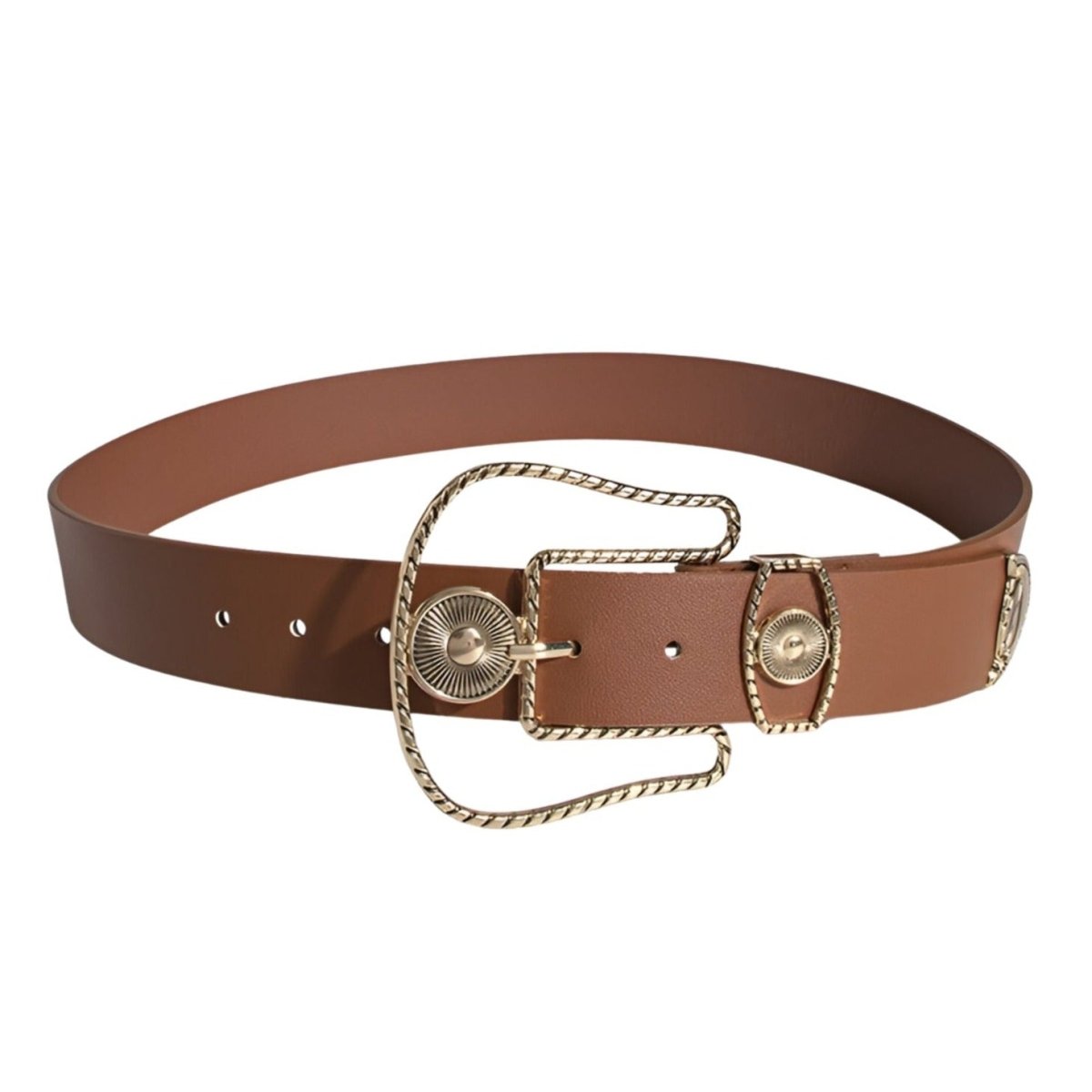 Belt TO Wide Buckle Western Golden Model Jess by Zictor