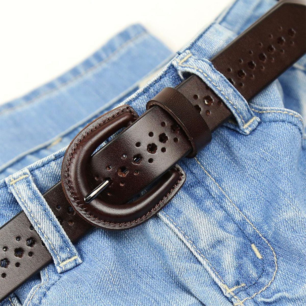 Belt Leather Ajouree For Women Model Noble by Zictor
