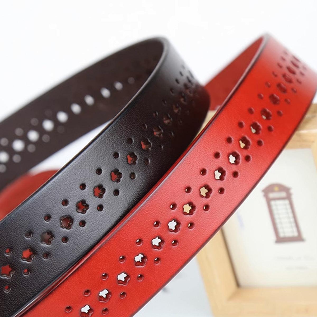 Belt Leather Ajouree For Women Model Noble by Zictor
