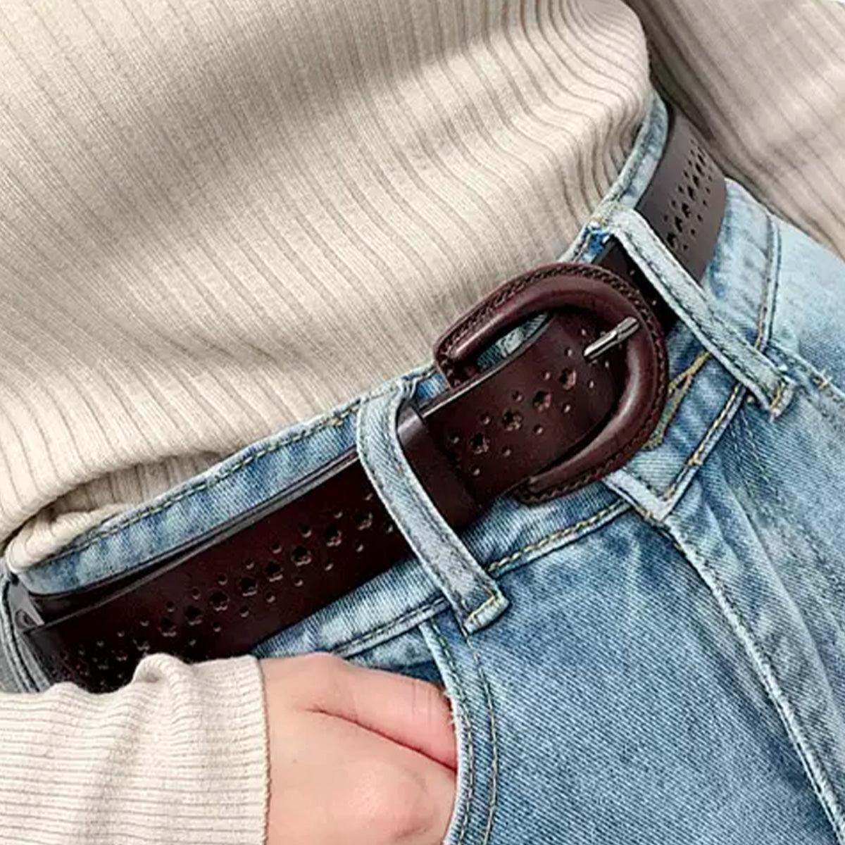 Belt Leather Ajouree For Women Model Noble by Zictor