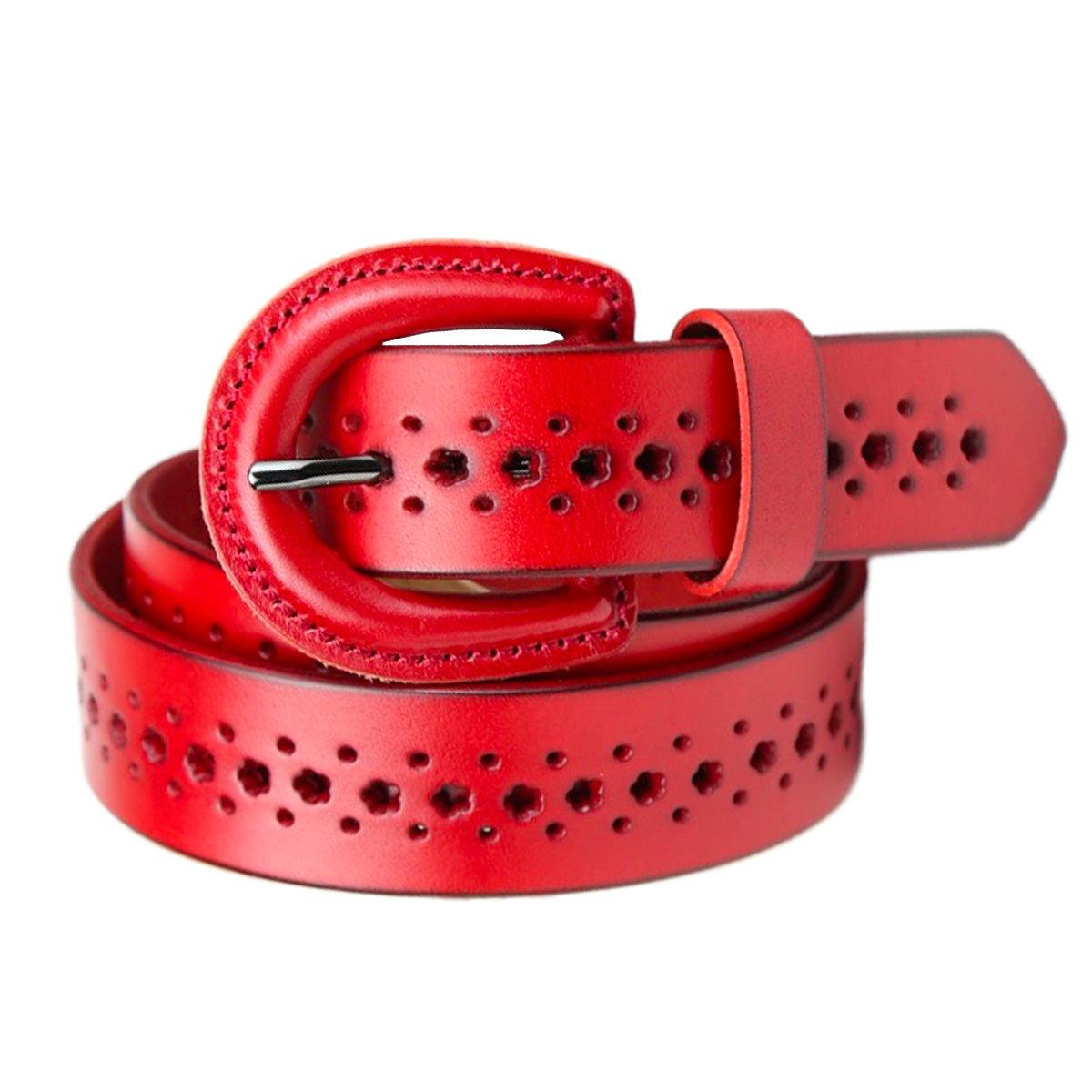 Belt toute habillée of leather for women, model Noble - Zictor