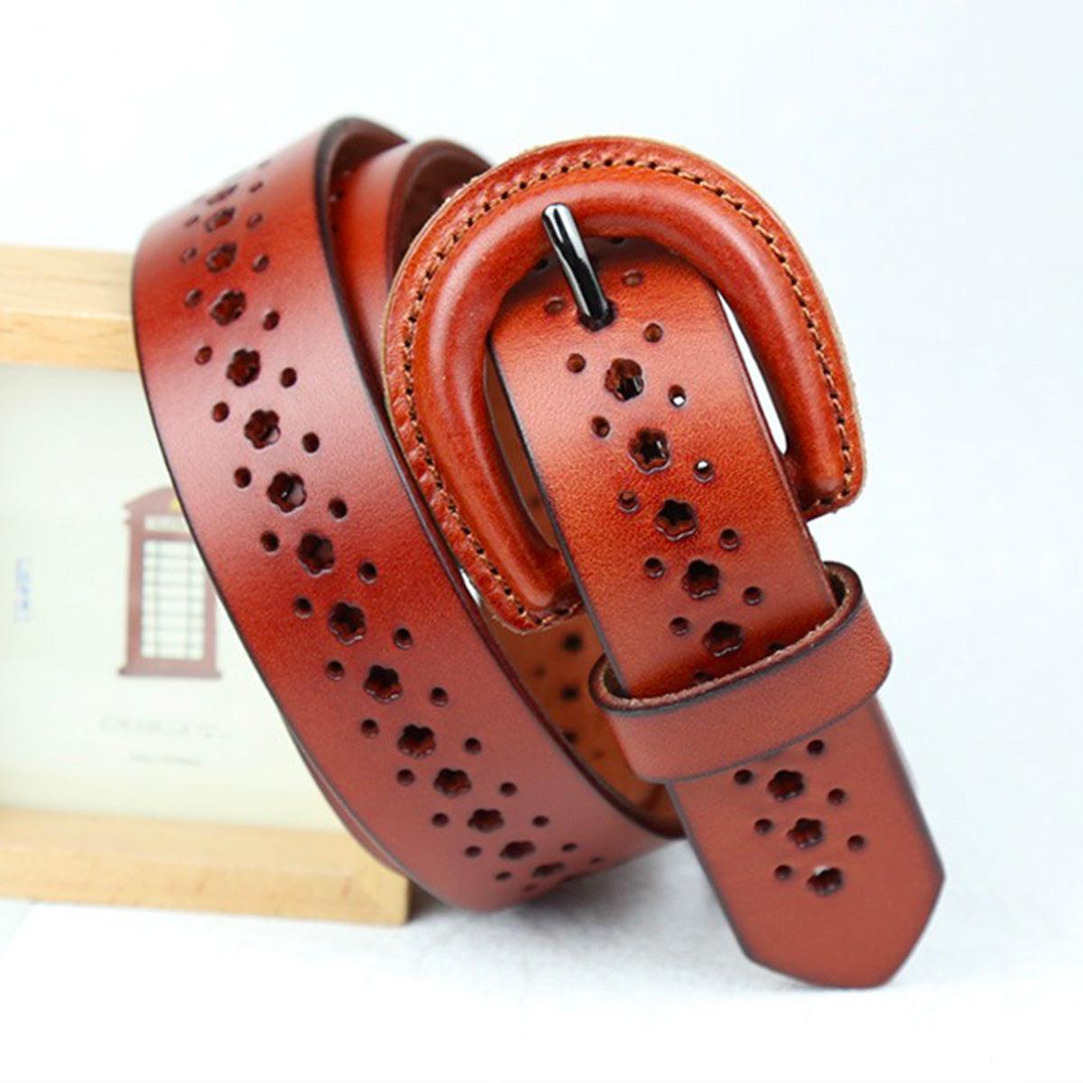 Belt Leather Ajouree For Women Model Noble by Zictor