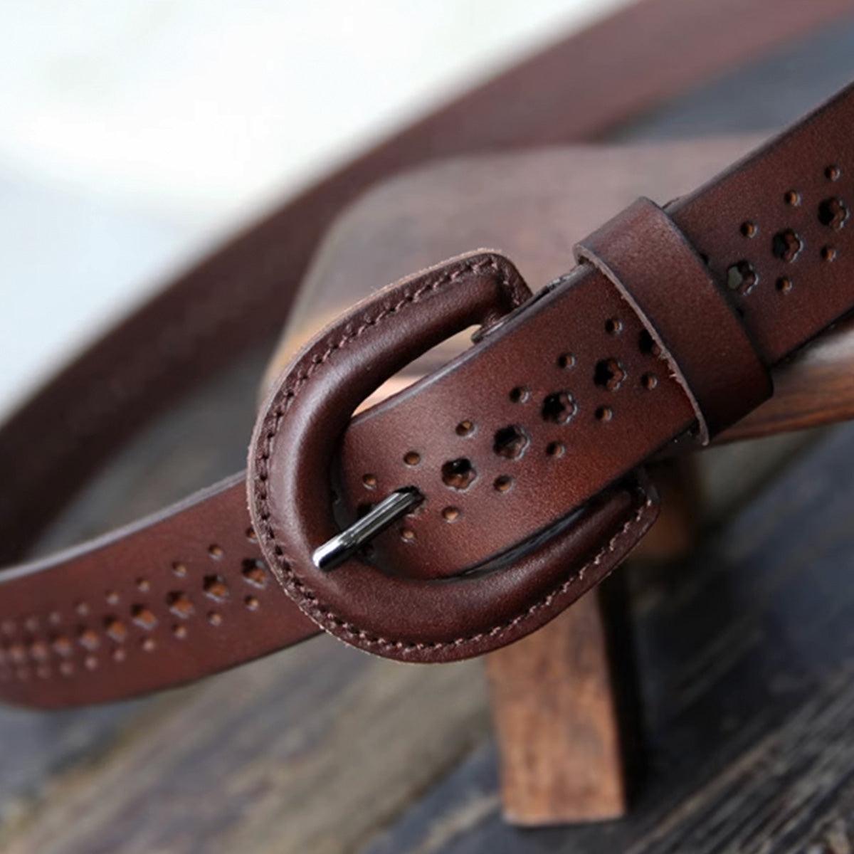 Belt Leather Ajouree For Women Model Noble by Zictor