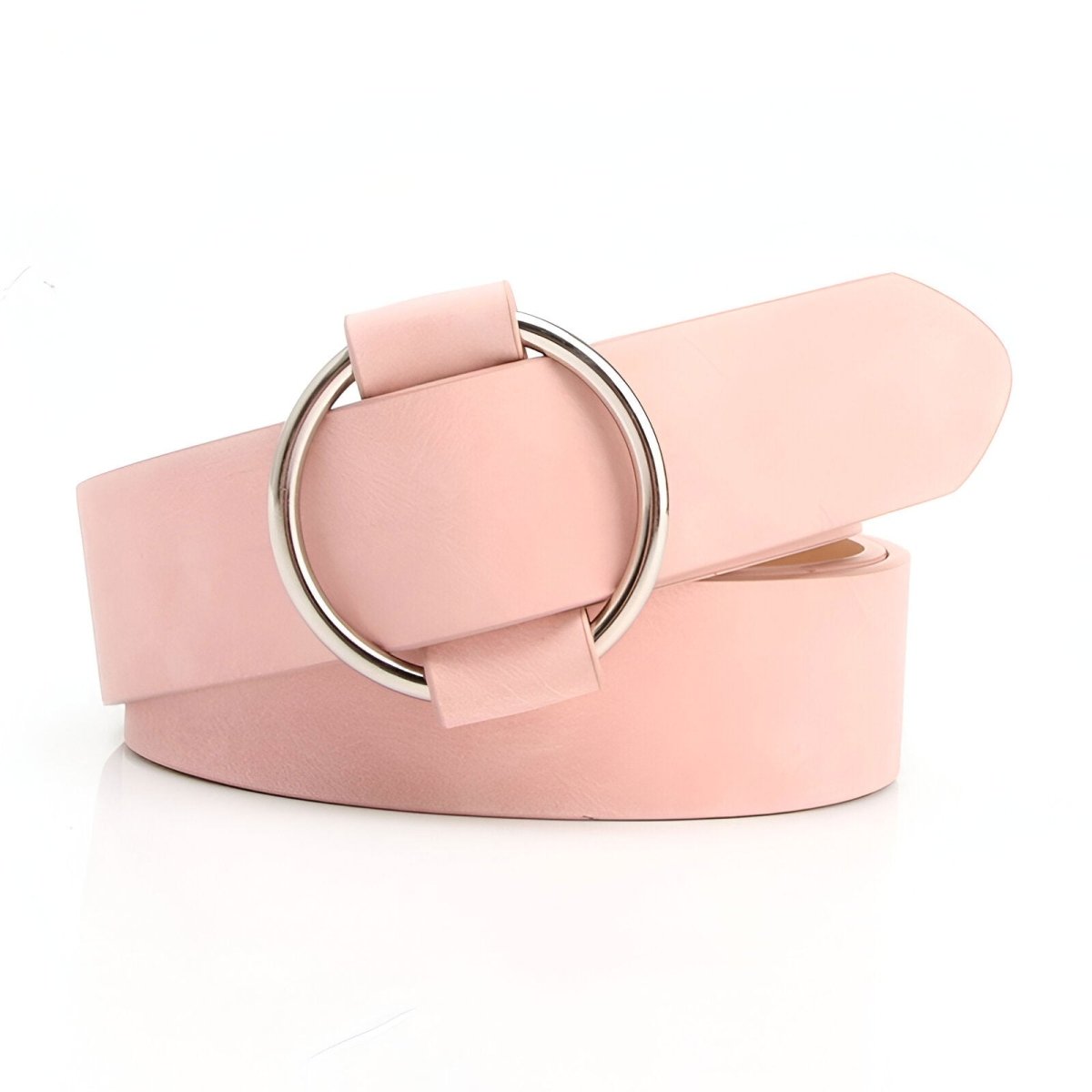 Belt trendy to buckle ronde for women, model Camerina - Zictor