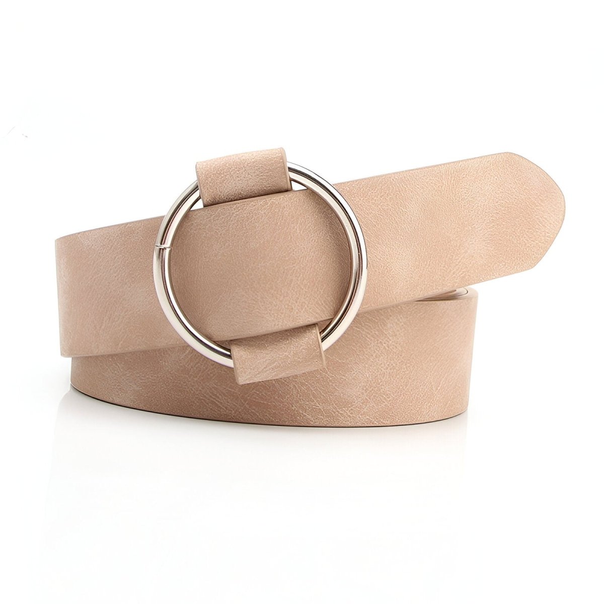 Belt trendy to buckle ronde for women, model Camerina - Zictor