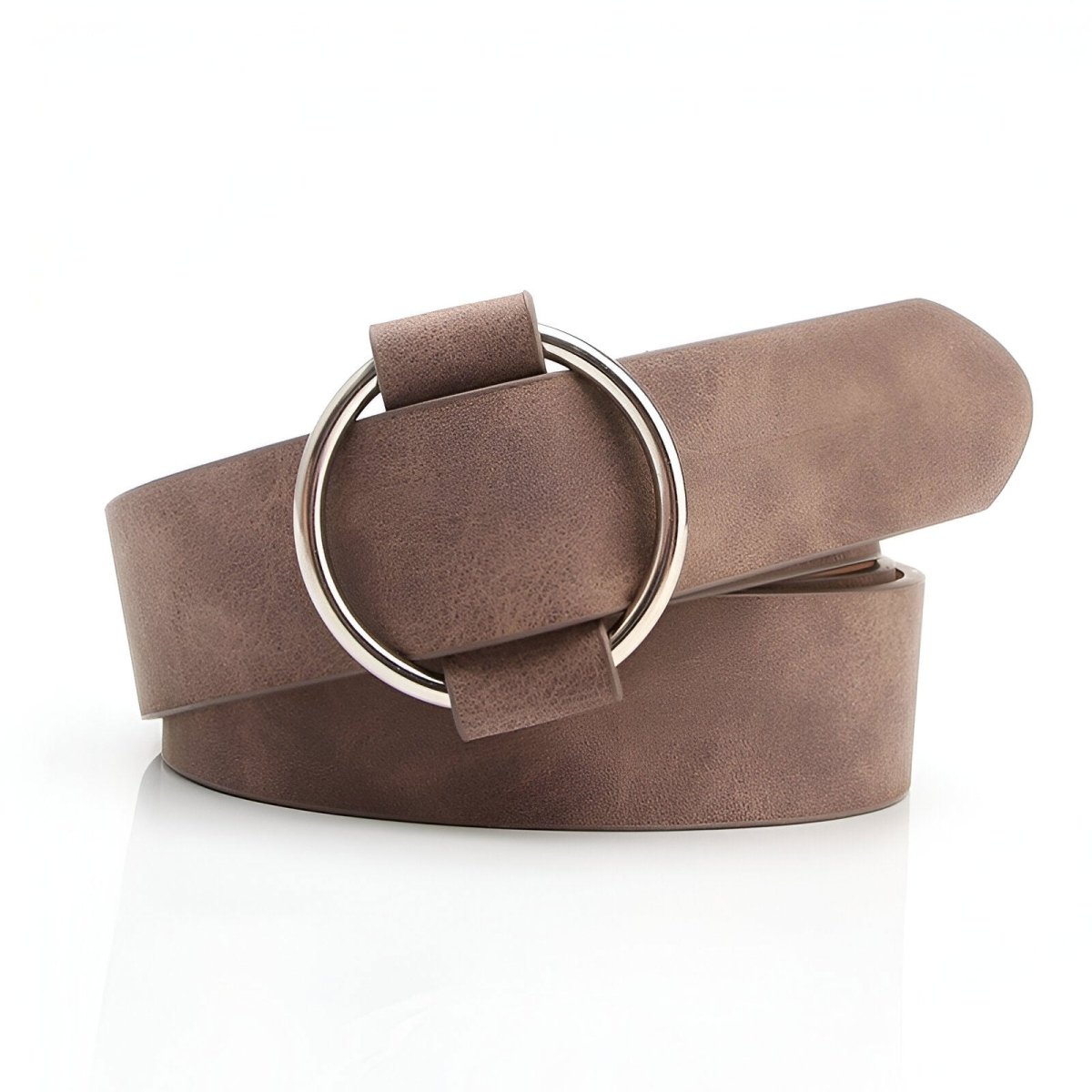 Belt trendy to buckle ronde for women, model Camerina - Zictor