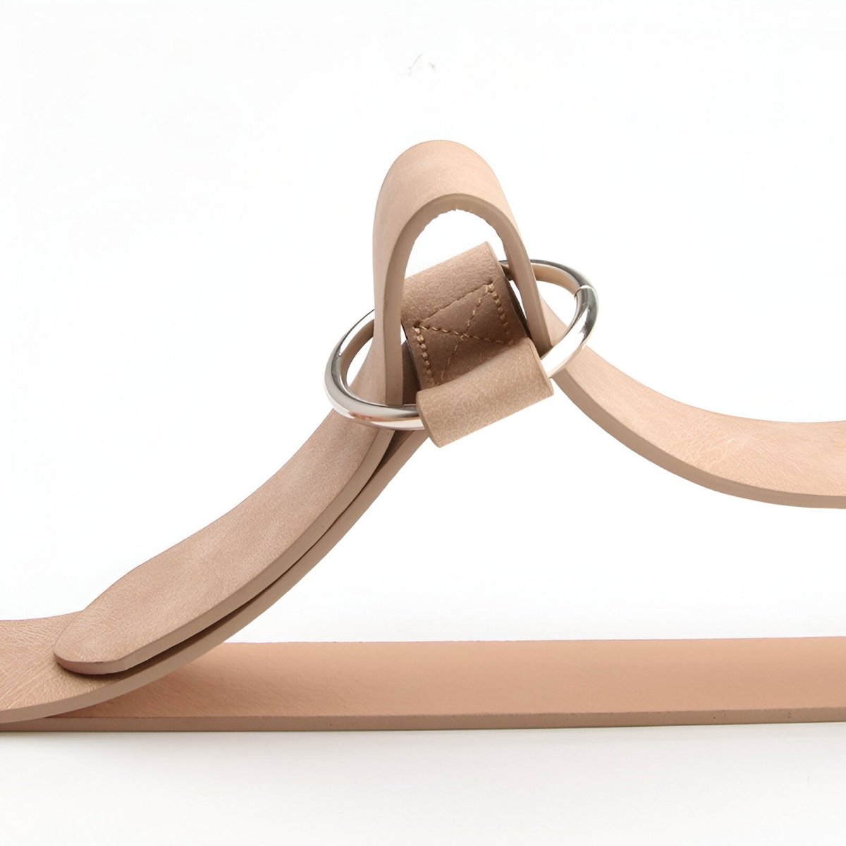 Belt Leather Lisse Buckle Golden For Women Model Morgana by Zictor
