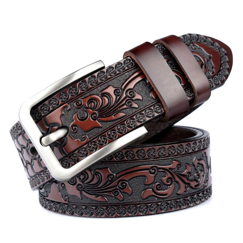 Belt Western in leather for men, model Casei - Zictor