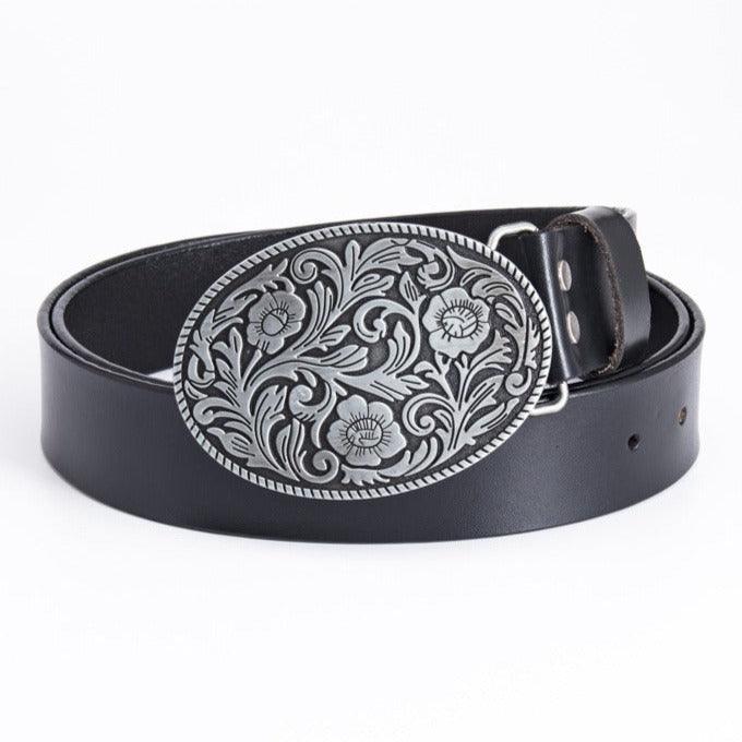 Belt Western in leather for men, model Edenu - Zictor