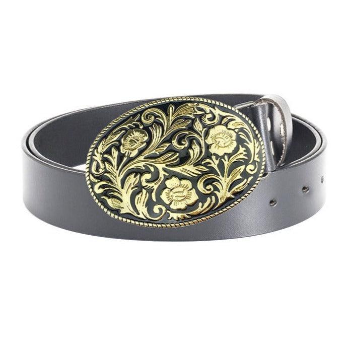 Belt Western in leather for men, model Edenu - Zictor