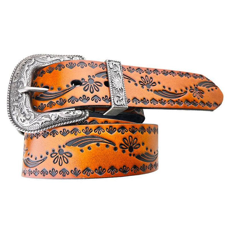 Belt Western in leather, model Emersono - Zictor