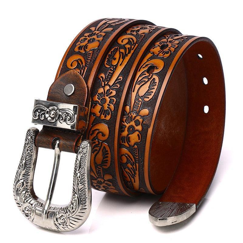 Belt Western in leather, model Kaili - Zictor