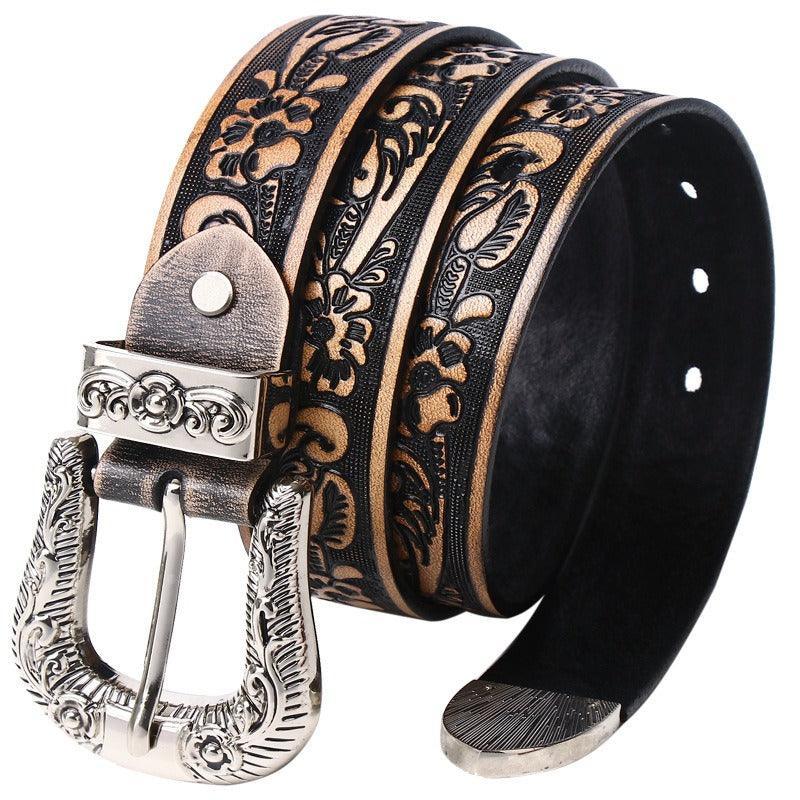 Belt Western in leather, model Kaili - Zictor