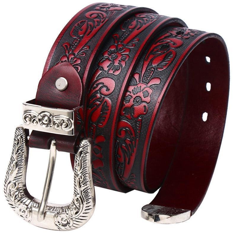 Belt Western in leather, model Kaili - Zictor