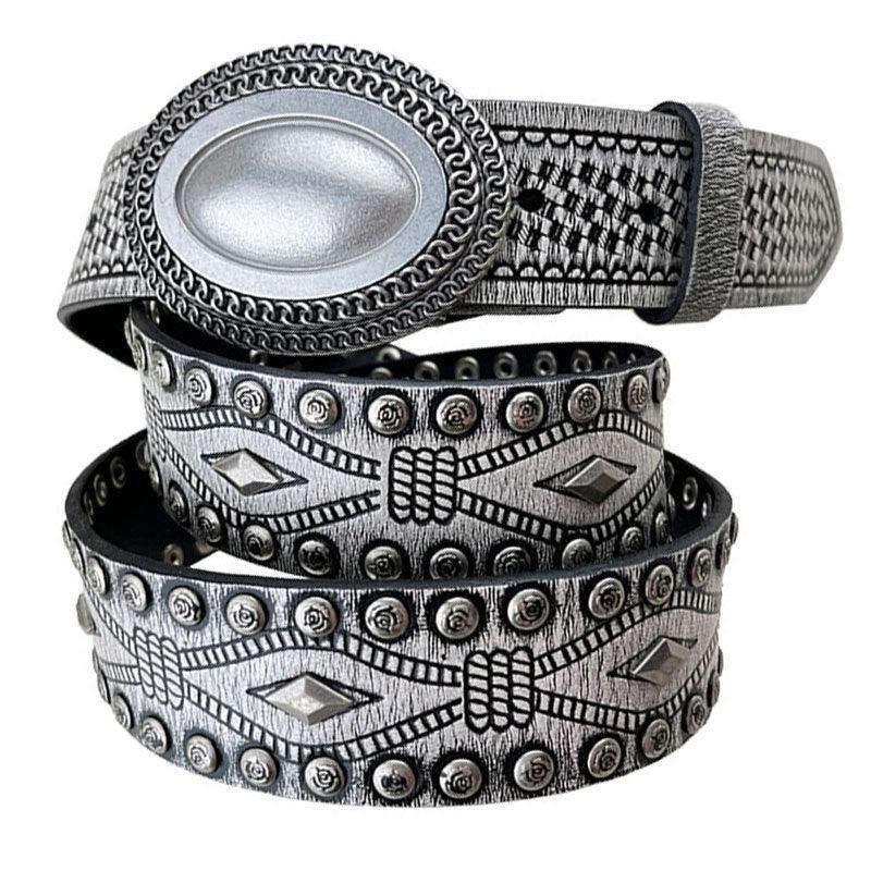 Belt Western in leather, model Marley - Zictor