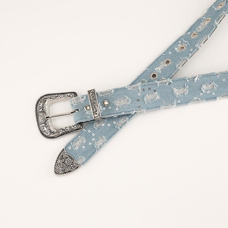 Belt Jean With Buckle Fantaisie Model Alex by Zictor