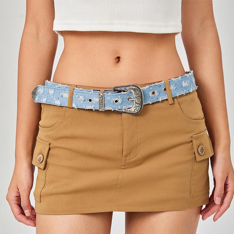 Belt Jean With Buckle Fantaisie Model Alex by Zictor