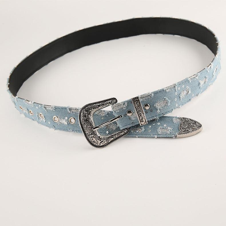 Belt Jean With Buckle Fantaisie Model Alex by Zictor