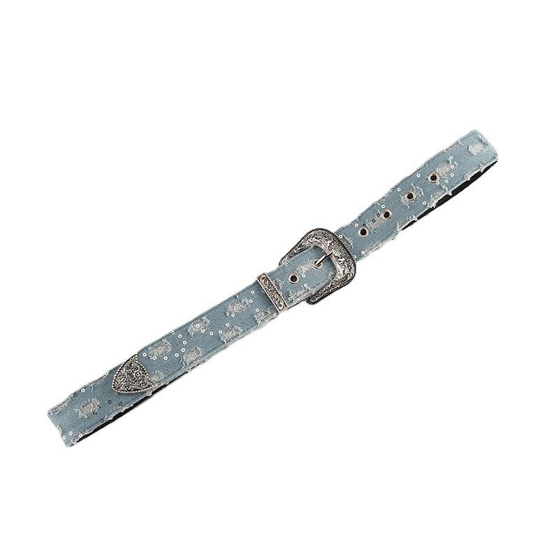 Belt Jean With Buckle Fantaisie Model Alex by Zictor