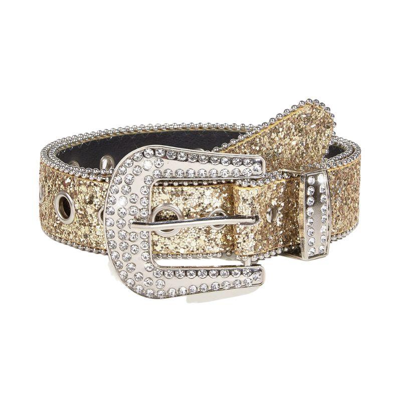 Belt Western Pailletée with Buckle Strass, model BRivChenkland - Zictor