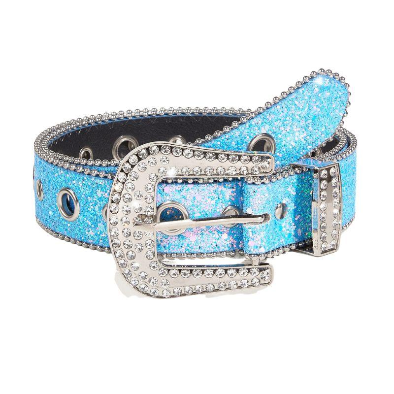 Belt Western Pailletée with Buckle Strass, model BRivChenkland - Zictor