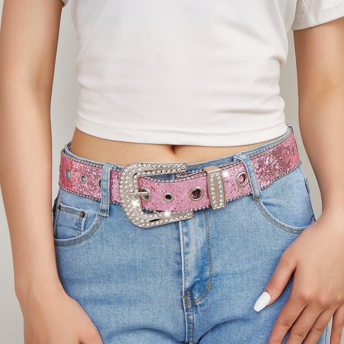 Belt Paillettee With Buckle Strass Model Logani by Zictor