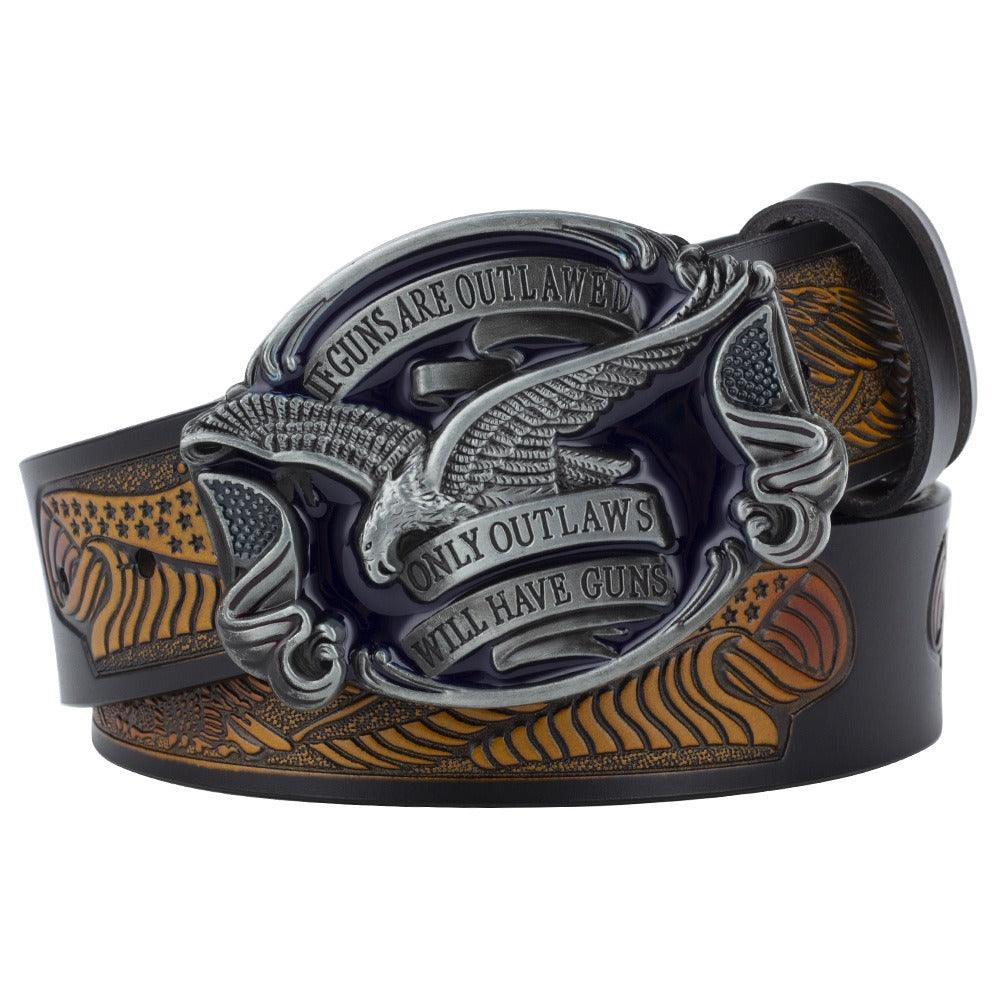 Belt western with aigle, model Fadil - Zictor