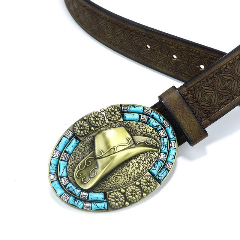Belt With Buckle Chapeau Cowboy For Men Model Arlyn by Zictor