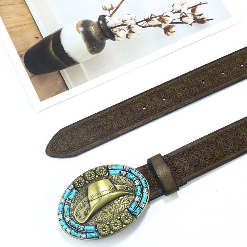 Belt With Buckle Chapeau Cowboy For Men Model Arlyn by Zictor