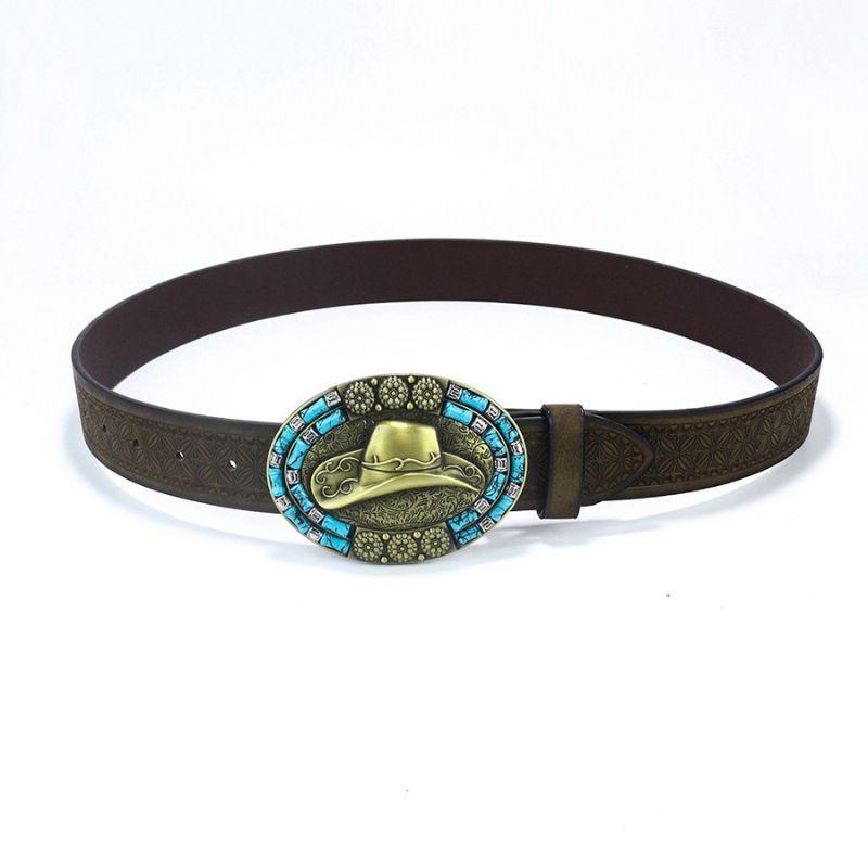 Belt With Buckle Chapeau Cowboy For Men Model Arlyn by Zictor