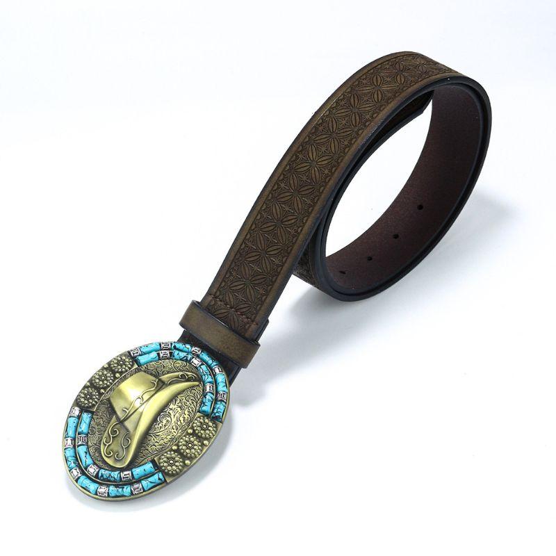 Belt With Buckle Chapeau Cowboy For Men Model Arlyn by Zictor